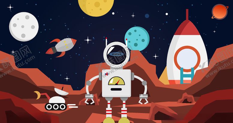 编号：24789509230424448197【酷图网】源文件下载-宇宙探索卡通