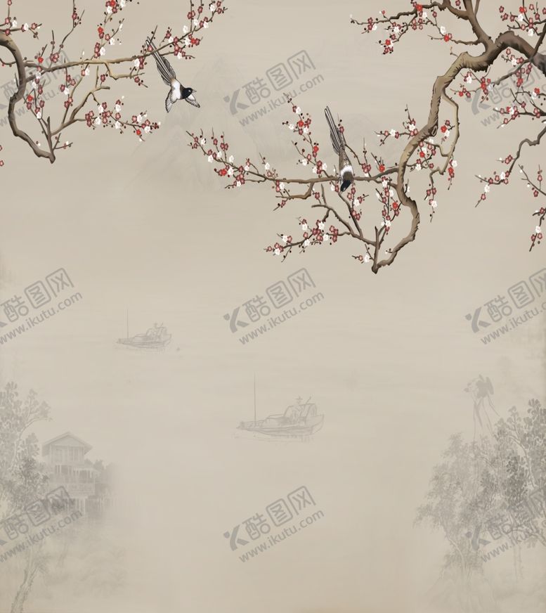 编号：32758605072222558452【酷图网】源文件下载-花鸟山水
