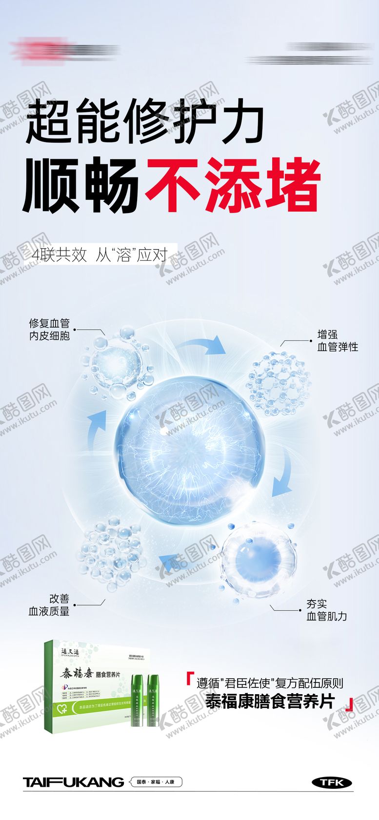 编号：43360007250928422349【酷图网】源文件下载-专利细胞修复产品简约海报