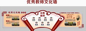 教师学校文化墙中国风展板
