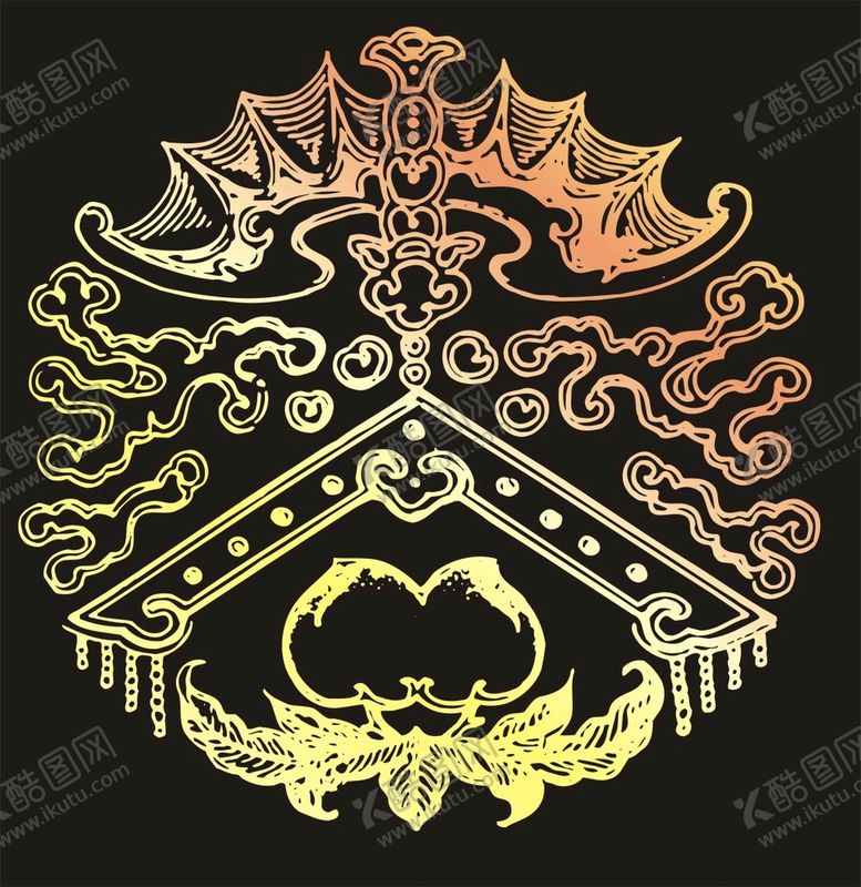 编号：32638401310035048626【酷图网】源文件下载-圆形传统花纹