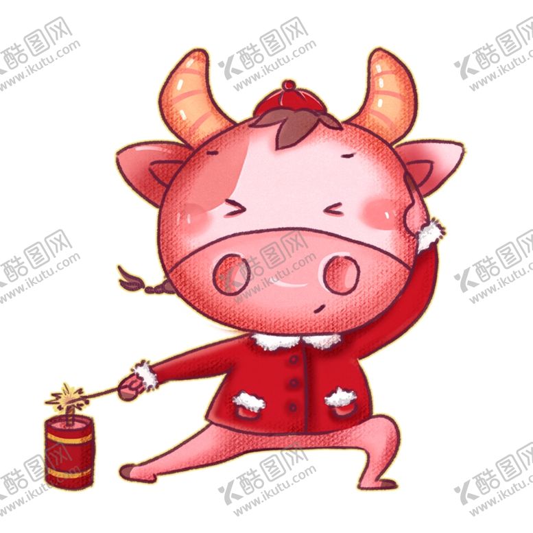 编号：78325810302031397683【酷图网】源文件下载-春节动漫牛形象