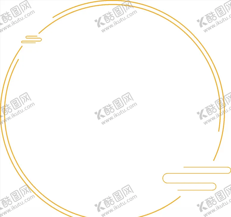 编号：60957906281732313725【酷图网】源文件下载-中国风简约金色祥云圆框