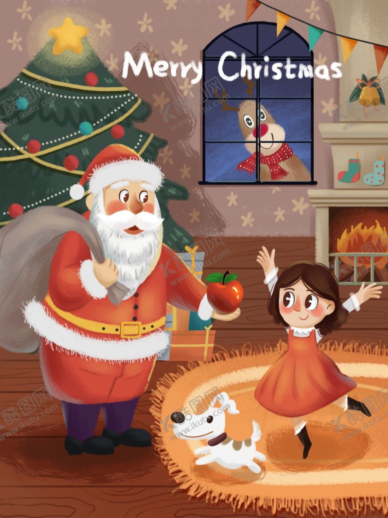 编号：36501309210400579917【酷图网】源文件下载-圣诞插画