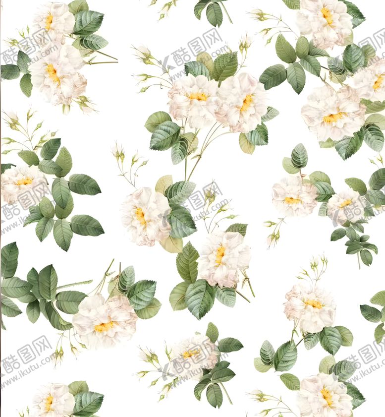 编号：53767711020633407708【酷图网】源文件下载-清新花卉图案背景