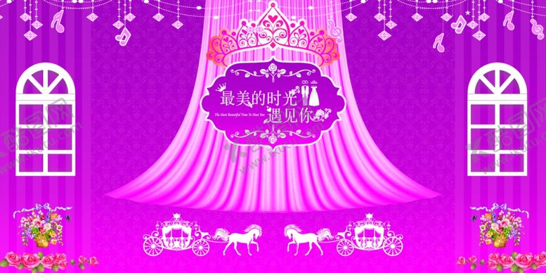 编号：92389503150049229410【酷图网】源文件下载-粉色婚礼背景