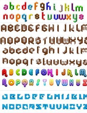 卡通字母