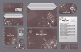 复古风企业信笺设计套装