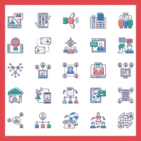 科技商务图标集合