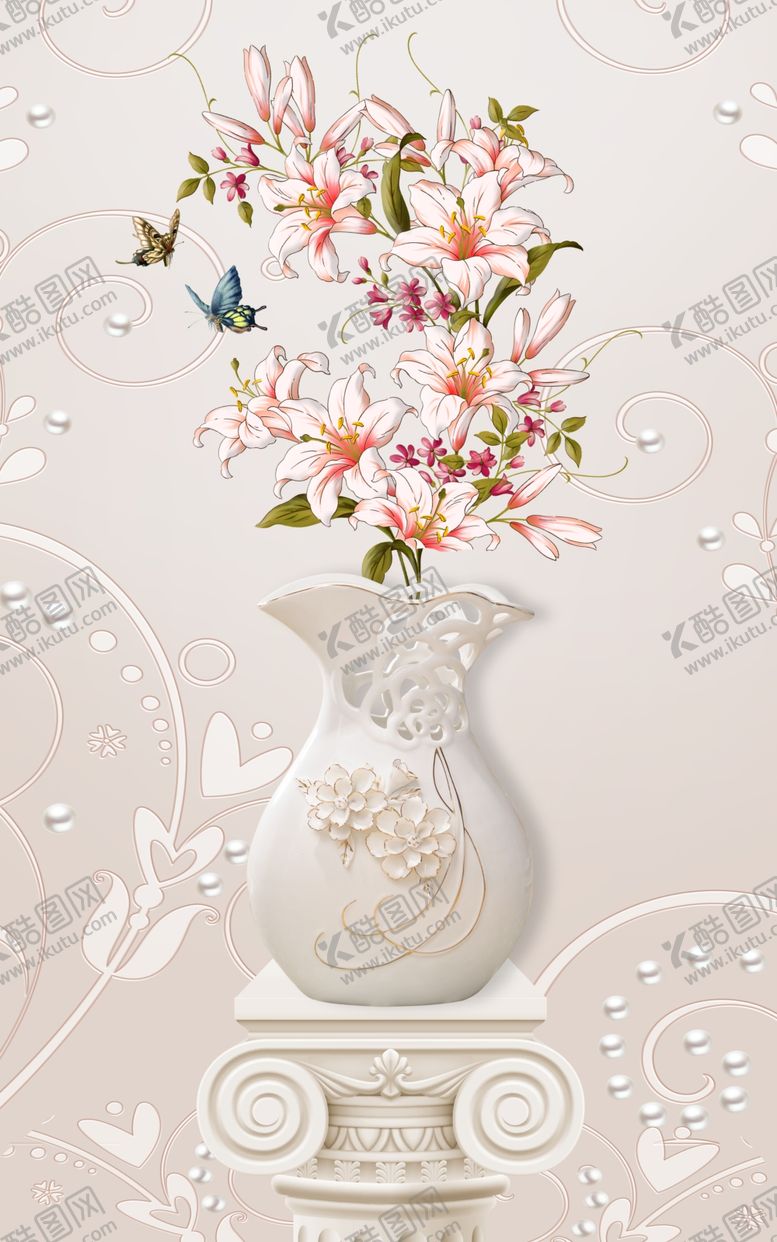 编号：14975310200114561469【酷图网】源文件下载-花瓶玄关
