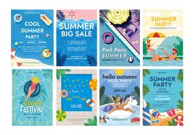 夏日旅游宣传海报集合