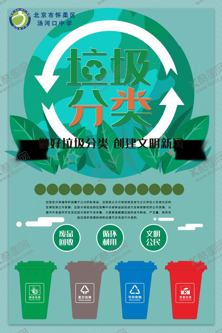 编号：70086907121207355060【酷图网】源文件下载-垃圾分类展板