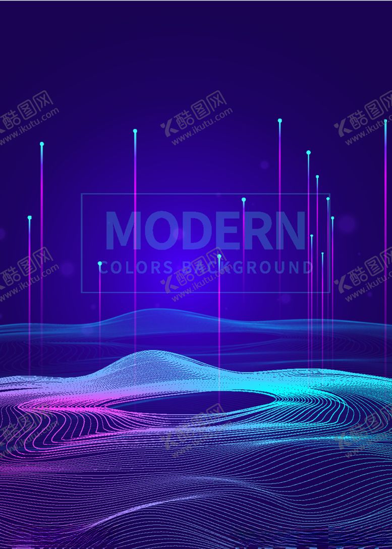 编号：84975709250913071634【酷图网】源文件下载-线条科技炫酷潮流蓝色背景