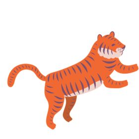 创意老虎插画图案