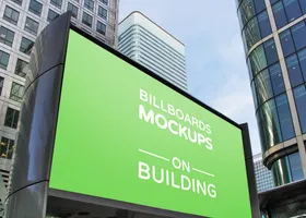 户外广告牌样机海报展示海报设计室内
