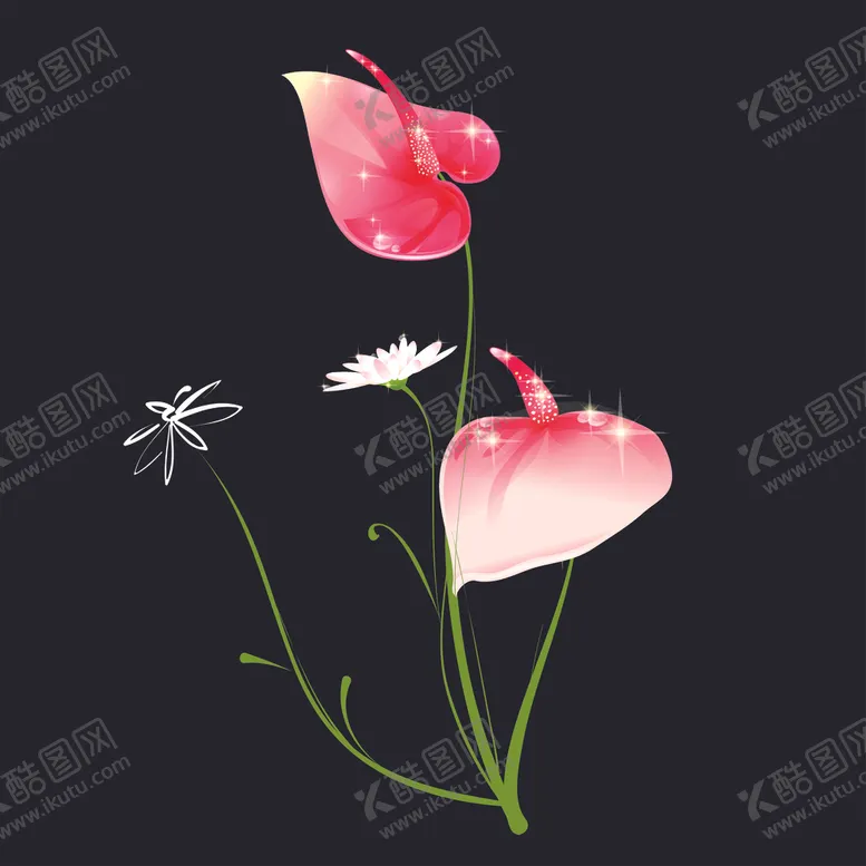 编号：29331701190234181073【酷图网】源文件下载-矢量花朵 