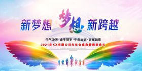 企业年会年终盛典背景展板