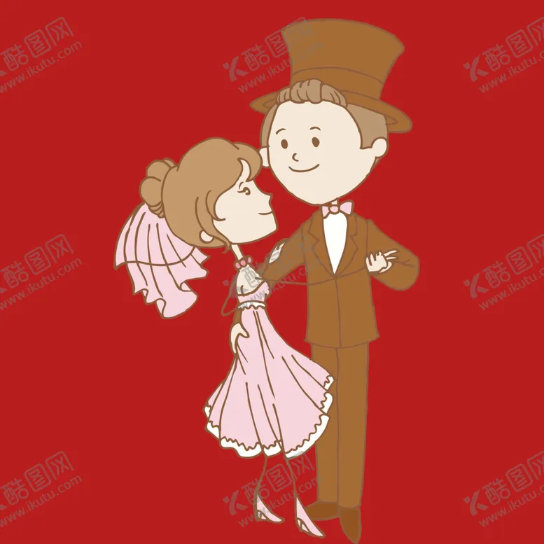 编号：35986002030036546800【酷图网】源文件下载-手绘结婚男女