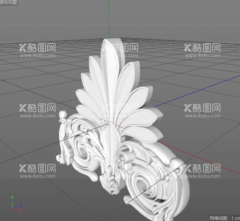 编号：43588412230403487382【酷图网】源文件下载-C4D模型欧式雕花