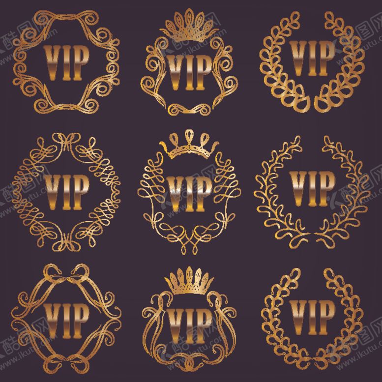 编号：62570909182223073503【酷图网】源文件下载-VIP徽标合集