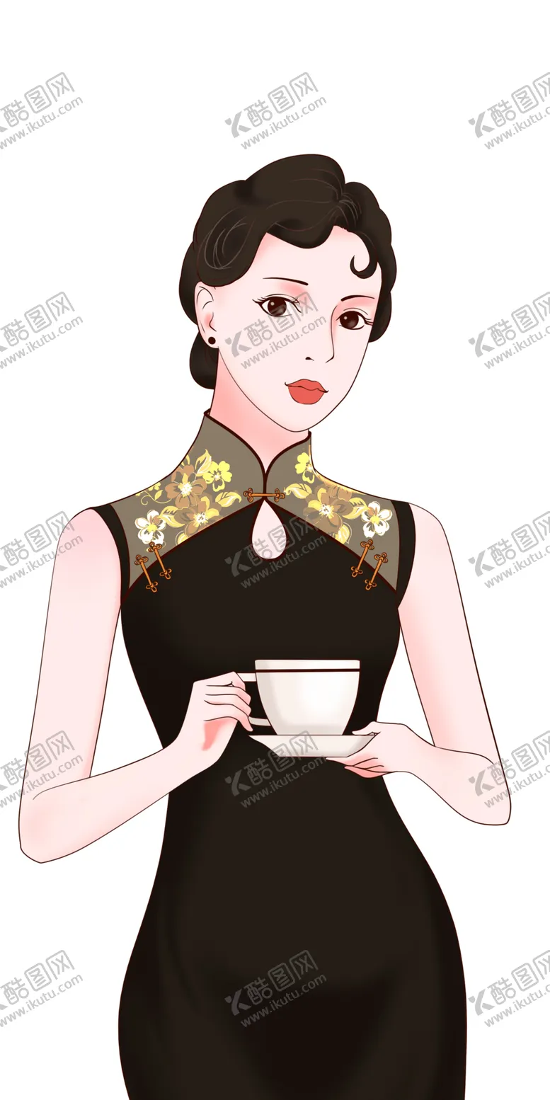 编号：87926804092051323529【酷图网】源文件下载-国潮人物手绘