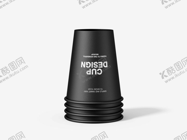 编号：98673504021949151405【酷图网】源文件下载-黑色一次性纸杯展示样机