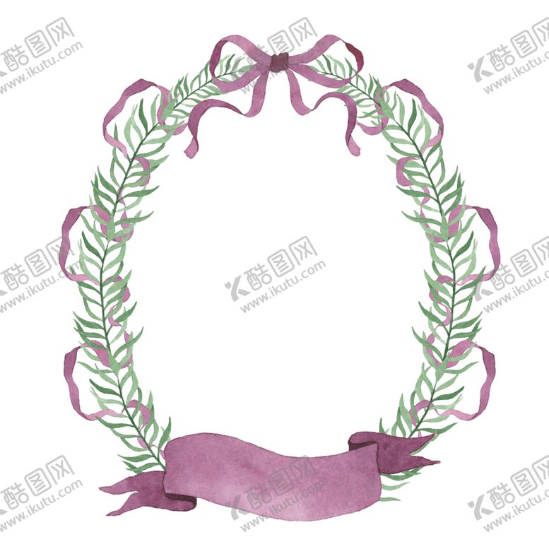 编号：47871507050758489721【酷图网】源文件下载-手绘植物花环