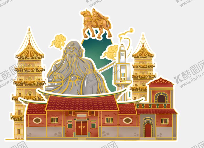 编号：86610609152320224579【酷图网】源文件下载-泉州非遗插画