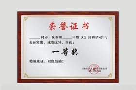 奖牌证书