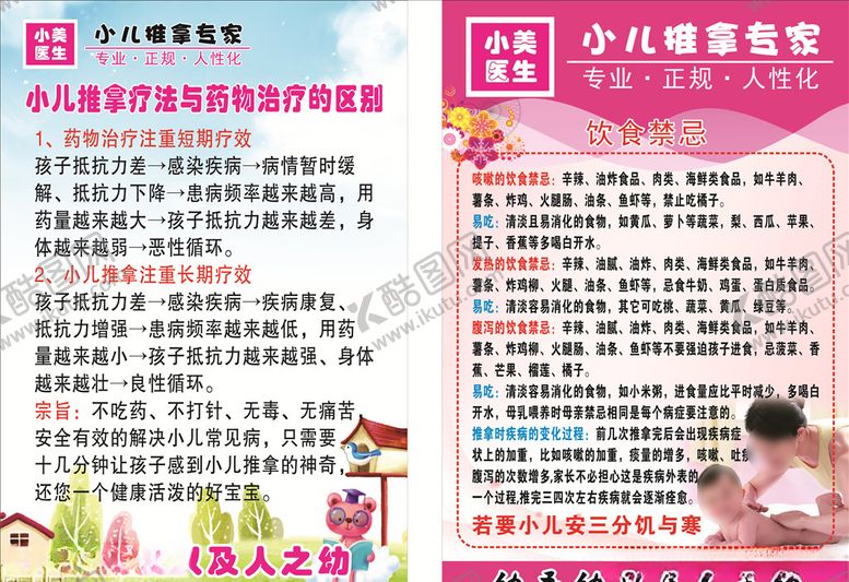 编号：16851405050034427558【酷图网】源文件下载-小儿推拿海报KT板