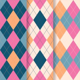 多彩菱形图案针织纹理背景