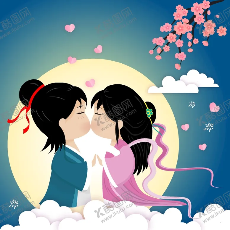 编号：75446301191818109085【酷图网】源文件下载-七夕插画
