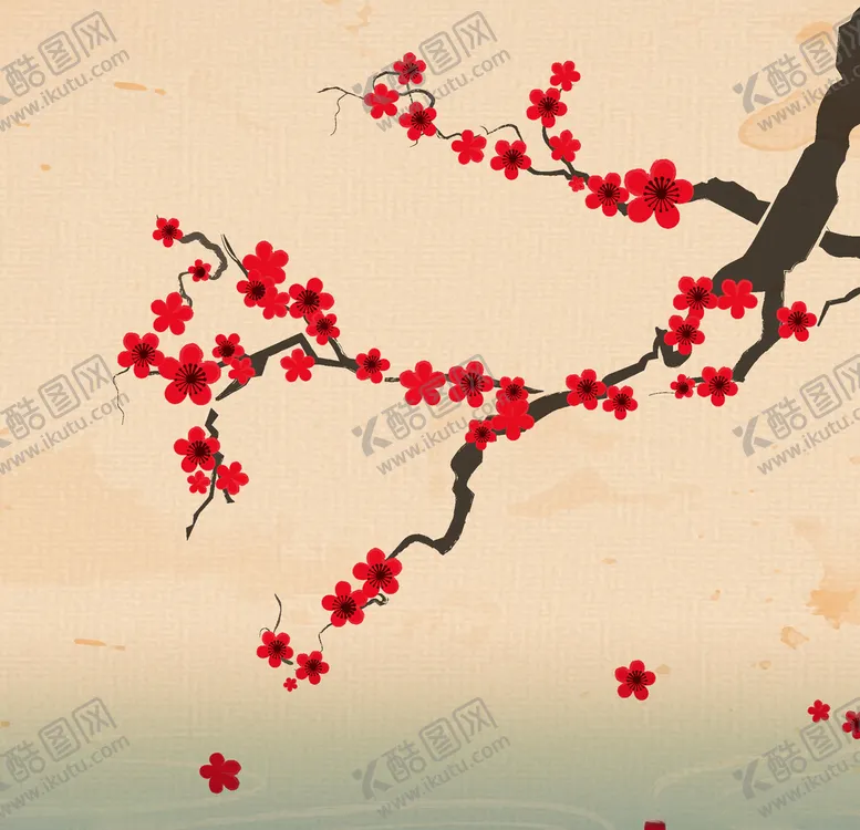 编号：72795103150048448044【酷图网】源文件下载-和风矢量元素樱花手绘树