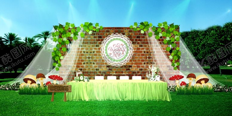 编号：86186409250651302142【酷图网】源文件下载-森系简约婚礼