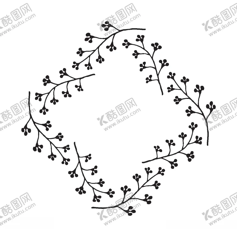 编号：38303505070303357934【酷图网】源文件下载-手绘花藤边框