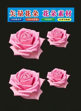 原创花朵矢量与花形花图案