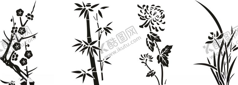 编号：62569807091747032110【酷图网】源文件下载-梅兰竹菊