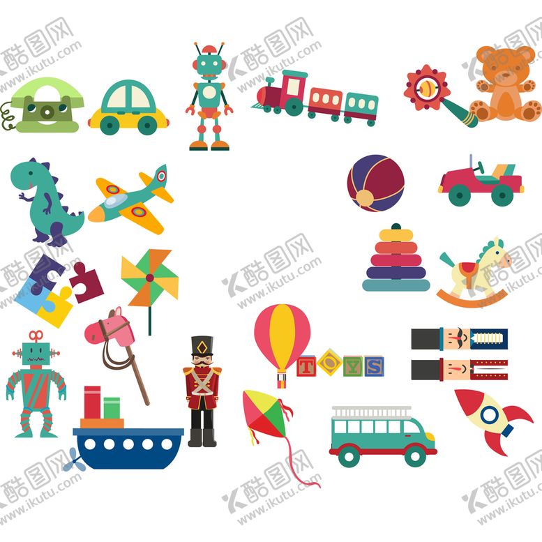 编号：71485309161825388537【酷图网】源文件下载-卡通各种儿童玩具