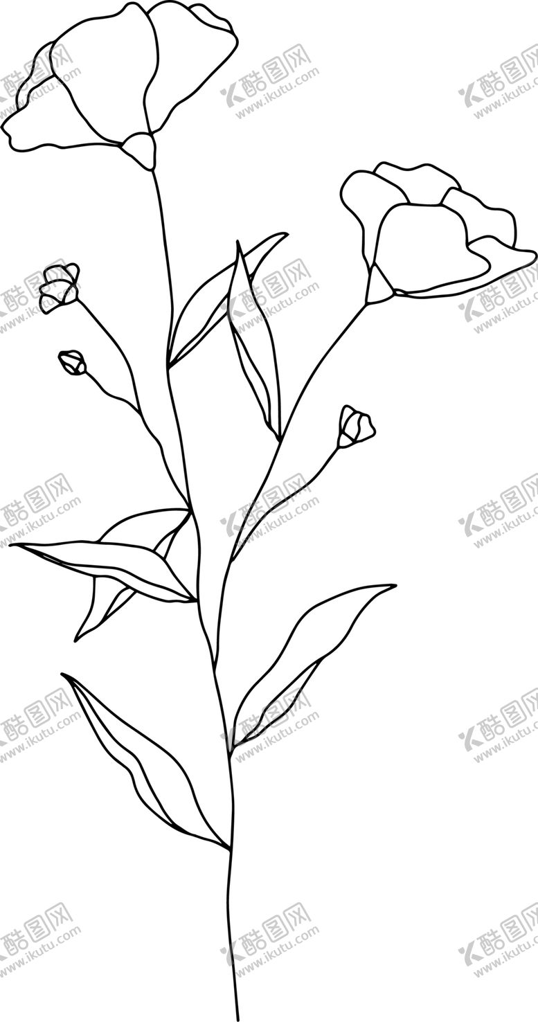 编号：76146309280514012412【酷图网】源文件下载-手绘花藤花纹