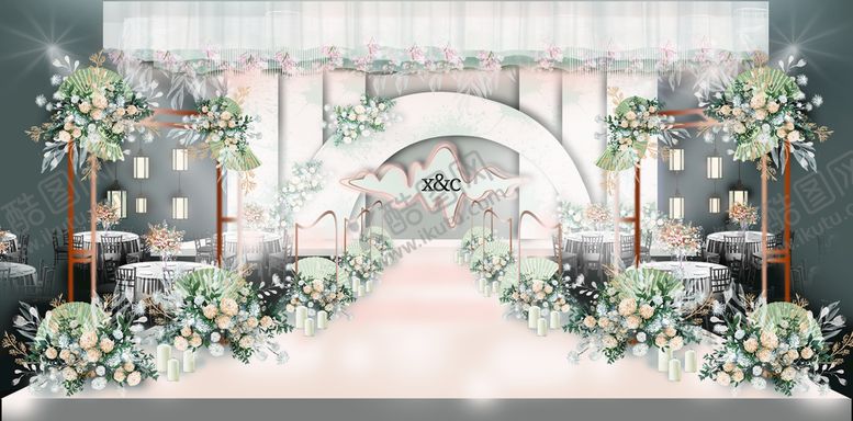 编号：98316210022313560437【酷图网】源文件下载-酒店白色婚礼效果图