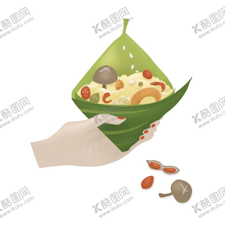 编号：56085602042105469996【酷图网】源文件下载-端午节手中的八宝粽