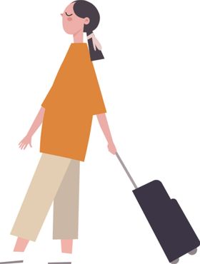 游客观光人旅行箱旅者