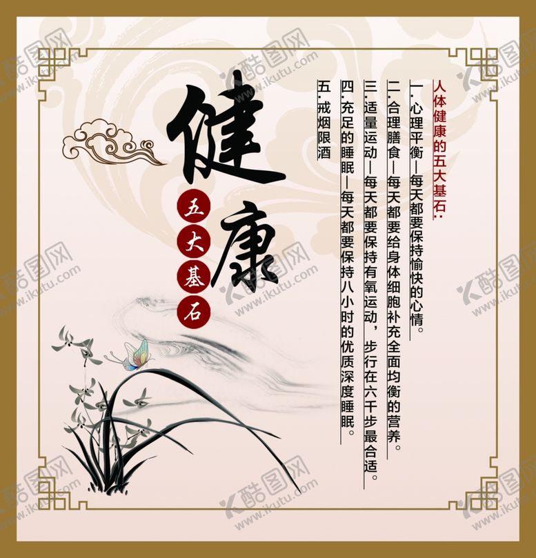 编号：19193907131427092124【酷图网】源文件下载-健康五大基石