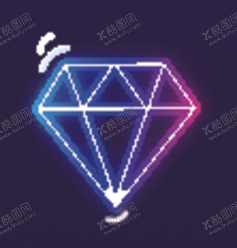 编号：79140706262355298424【酷图网】源文件下载-霓虹灯钻石