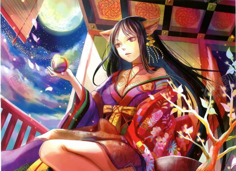 编号：26351909221627437958【酷图网】源文件下载-二次元美女手绘插画图片