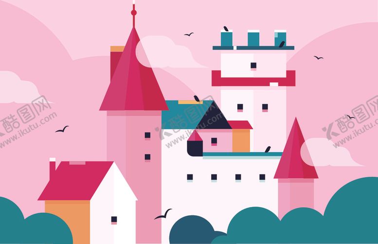 编号：41432609220943129012【酷图网】源文件下载-粉色城堡