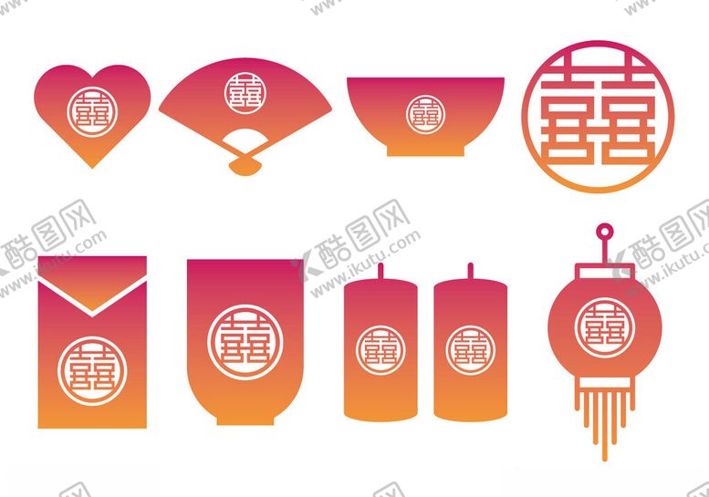 编号：97862804050410233598【酷图网】源文件下载-中式婚礼喜素材