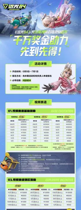 远光游戏激励活动长图海报
