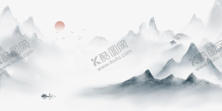 编号：99819401130336288412【酷图网】源文件下载-中式水墨山水背景
