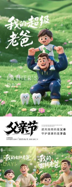 牙科父亲节海报